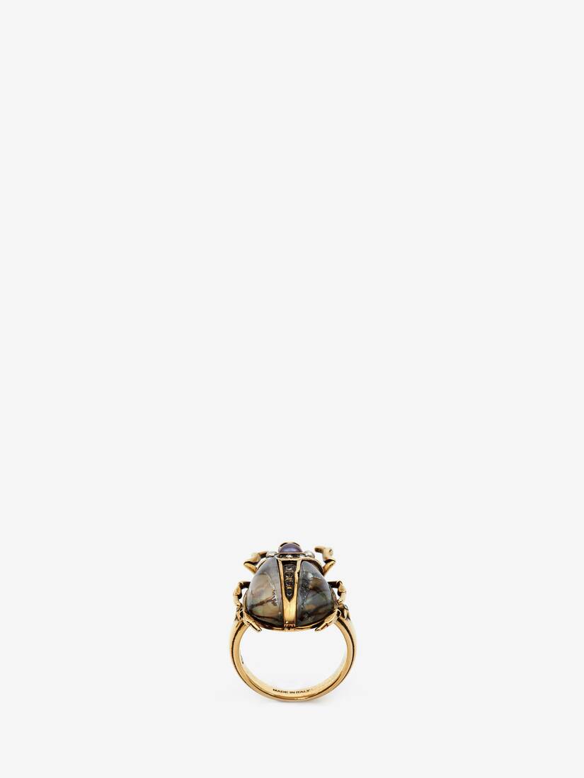 Anillos Alexander McQueen Beetle Mujer - Dorados - Mexico 597-MYIRSD